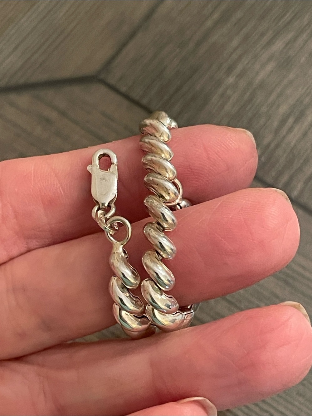 ATI Sterling Silver 925 Italy 7" Petite San Marco Bracelet 7.1 Grams - Picture 17 of 17